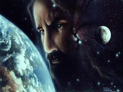 Иисус Христос закрывает портрет в небе Иллюстрация штока - иллюстрации  насчитывающей город, произведено: 272579620