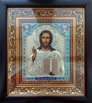 Икона Христа Спасителя 26,5 х 31 см – купить в интернет магазине в Москве |  Иконы из гальванопластики