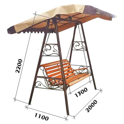 Качели садовые с навесом купить в интернет-магазине Ярмарка Мастеров по  цене 44000 ₽ – NMNOSRU | Качели садовые, Раменское - доставка по России