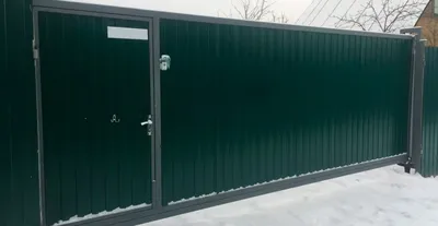 Установка калитки и ворот из профнастила от компании ПрофСопСтрой,  г.Санкт-Петербург
