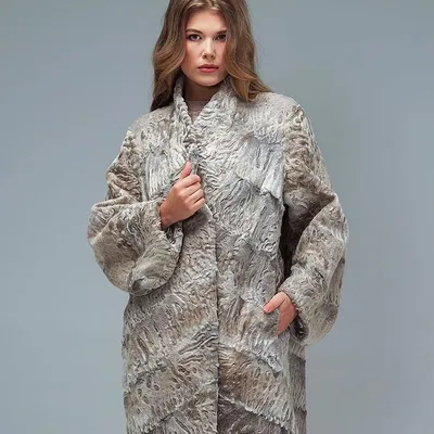 Шуба из каракуля с отделкой из норки Manzari 2484 купить в Dita Furs - цена  360 000 ₽