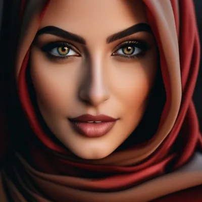 Красивая девушка, в хиджабе, 20 лет…» — создано в Шедевруме
