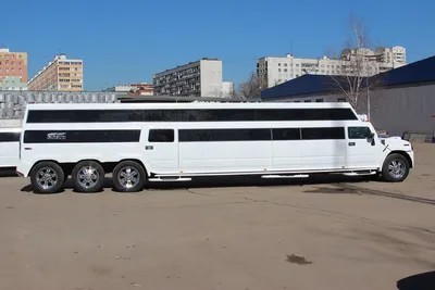 Лимузин Mega Hummer Bus (Мега Хаммер Бас) 8 колес №811 белый в аренду