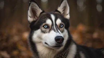 портрет сибирского хаски с голубыми глазами на поле Стоковое Изображение -  изображение насчитывающей снаружи, собаки: 224958603