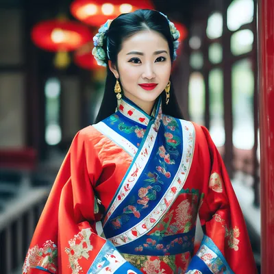 Китаянка в национальном костюме» — создано в Шедевруме