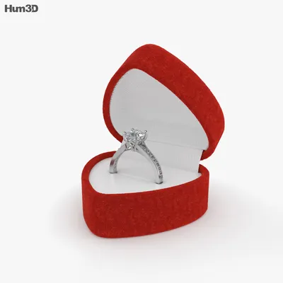 Кольцо с бриллиантом в коробке 3D модель - Скачать Хобби и Быт на  3DModels.org