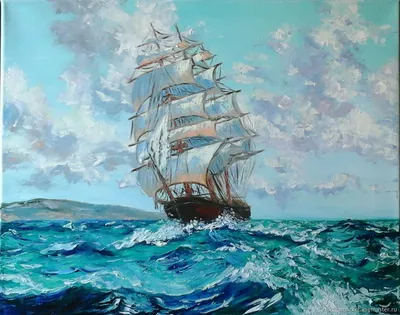 парусный корабль в штормовом море по небу с молнией. создан. Стоковое  Изображение - изображение насчитывающей морск, море: 269420671