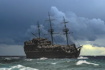 Корабль с парусом, Корабль, Море, Паруса, Небо (1920x1200) - обои для  рабочего стола