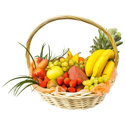 Корзина с экзотическими фруктами \"Райское изобилие\" купить в Москве с  доставкой на дом или офис