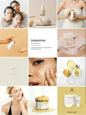 Визуал для бренда, уход за кожей лица, лента для бренда косметики, инстаграм,  профиль. @deranesse | Instagram feed planner, Instagram design, Instagram  feed layout