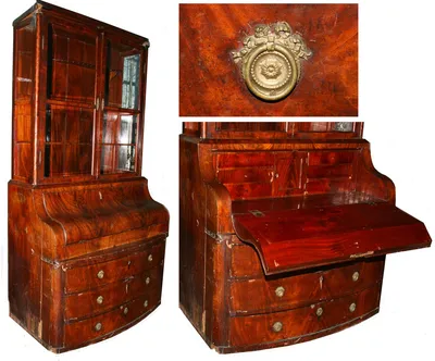 Бельевой шкаф красного дерева - Старинная мебель купить в Москве |  rus-gal.ru