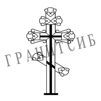 Кованый прозрачный крест на могилу ККТ-107: купить в Москве, фото, цены