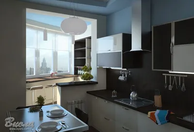 Кухня на балконе в квартире: дизайн, интерьер, планировка