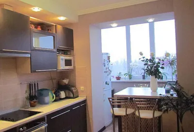 Дизайн кухни с балконом, фото оригинальных решений оформления интерьера