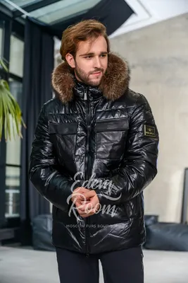 Цена на Зимняя мужскую куртку с меховым купюшоном в Москве | Артикул:  C-819-2-70-SN-EN