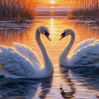 Лебеди На Озере Мисти Сердце - Бесплатное фото на Pixabay - Pixabay