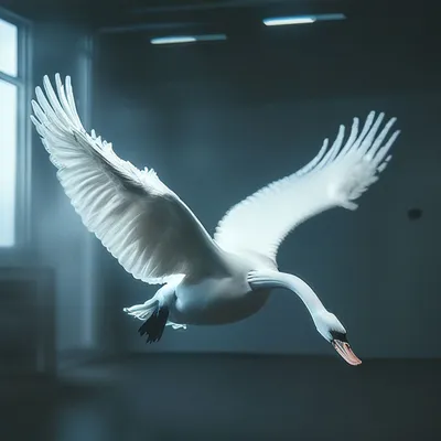 Полет лебедя, среди облака и …» — создано в Шедевруме