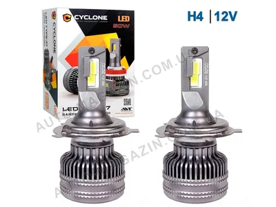 ᐈ Лед лампа H4 Cyclone type 37 6000K 12000 Lm 9-16V 50W (комплект): купить  по лучшей цене в «АвтоМагазин»