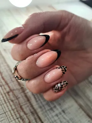 леопардовый маникюр | Trendy nails, Oval nails, Nails
