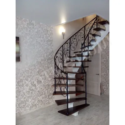 Заказать винтовую лестницу Metal Dense White с металлическими ступенями по  цене от 70 тыс руб