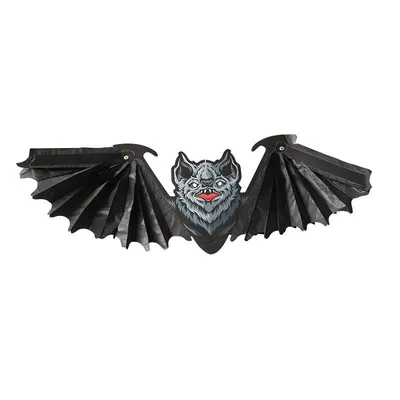 Летучая мышь \"Вампир\" гофрированная для вечеринки в стиле Хэллоуин - купить  по доступным ценам в интернет-магазине OZON (966442445)
