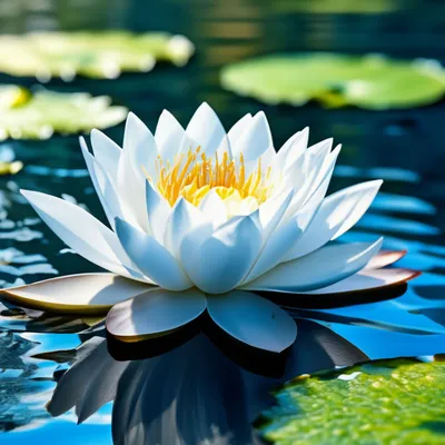 Фото Цветок лотоса на воде