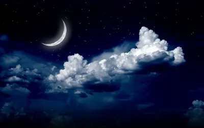 Луна и красивый пейзаж ночного неба Стоковое Фото - изображение  насчитывающей потолок, природа: 193136266