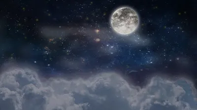 Фото Природа Небо Луна Ночь облачно 2560x1706