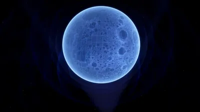 большая луна в звездной ночи небоскрёб живопись на холсте красивые тёплые  облака в летнем небе Стоковое Фото - изображение насчитывающей холстина,  развилки: 240181626