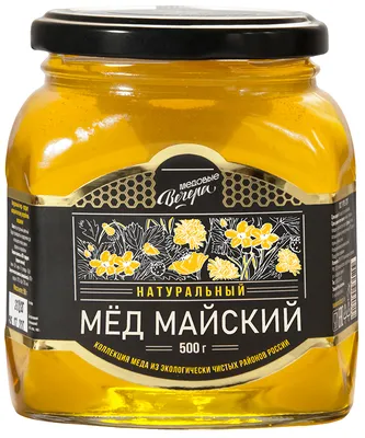 Мед натуральный, Майский, 450 г, без сахара, вкусняшки - купить с доставкой  по выгодным ценам в интернет-магазине OZON (202514700)