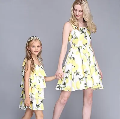 Комплект нарядных платьев мама+дочка \"Флёр\" М-2108 • CreativeFamily.ru