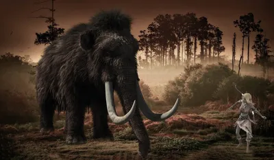 3 шт., фигурка мамонта-слона из ПВХ | AliExpress