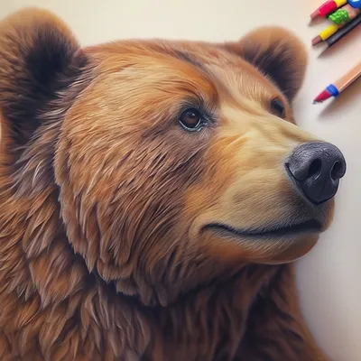 Животные рисунки легкие медведь (46 фото) » рисунки для срисовки на  Газ-квас.ком