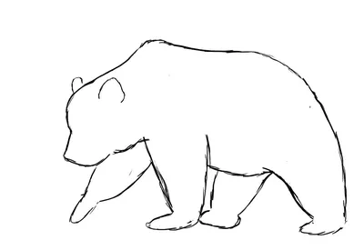 Бурый медведь, задумался, рисунок …» — создано в Шедевруме