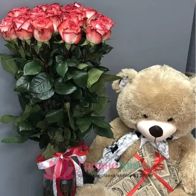 Купить Медведь из цветов \"Толя\" в Москве по 4600 ₽ арт – 30406