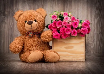 Медведь с цветами: милые пикчи доброе утро - инстапик | Открытки, Доброе  утро, Поздравительные открытки