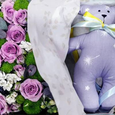Плюшевый медведь с цветами, 12 дюймов, полипропилен, хлопок, милый медведь,  плюшевая кукла, День Святого Валентина, декоративный подарок для любимой  матери, девушки | AliExpress
