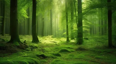 Мох в Сосновом лесу - красивые фото