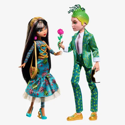 Monster High Howliday Love Edition Cleo De Nile and Deuce Gorgon Dolls  2-Pack