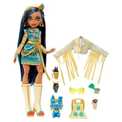 Amazon.com: Monster High Doll and Fashion Set, Cleo De Nile with Dress-Up  Locker and 19+ Surprises, Skulltimate Secrets,Black : Everything Else