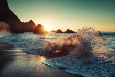 Пейзаж закат на море (73 фото) - 73 фото