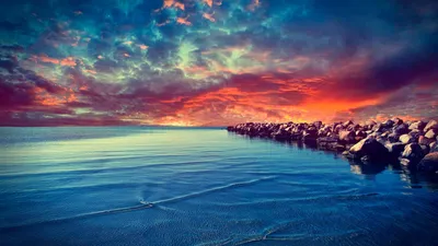 океан, вид сверху, прибой, волны, пена, песок, HD обои | Wallpaperbetter