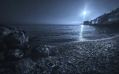 Подарок природы: потрясающие фотографии моря в ночном свете | Моря ночью  Фото №1268936 скачать