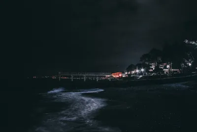 Волны в ночи. Море ночью. - YouTube