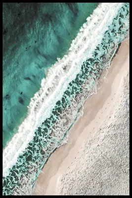 Скачать 1920x1080 океан, вид сверху, прибой, волны, пена, песок обои,  картинки full hd, hdtv, fhd, 1080p