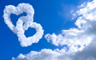 Картинка сердца из облаков обои на рабочий стол