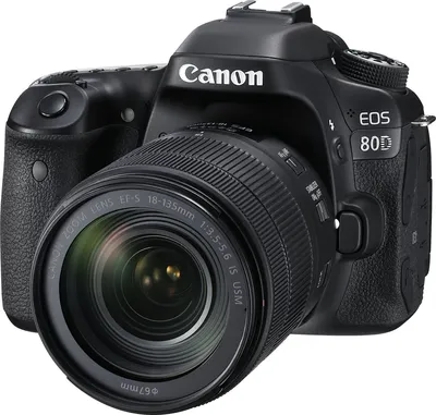 Amazon.com : Canon EOS 80D Digital SLR Kit with EF-S 18-135mm f/3.5-5.6  Image Stabilization USM Lens (Black) (Renewed) : Electronics