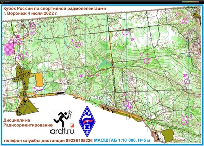 Карта Кубок РФ ARDF, район - Воронеж, из архива карт спортивного  ориентирования Вячеслав Осипов