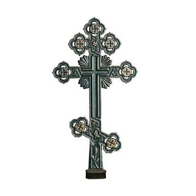 Крест на памятник, крест надгробный, крест на могилу, крест ритуальный,  чугунный могильный крест, чугунный надгробный крест