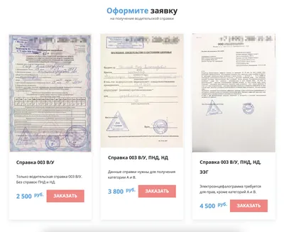 Медицинская справка ГИБДД 003 в/у для водительских прав в Пушкино
